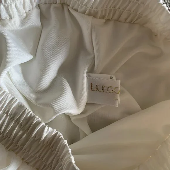 柳歌古典舞天丝白色阔腿裤S码 - Picture 2 of 4